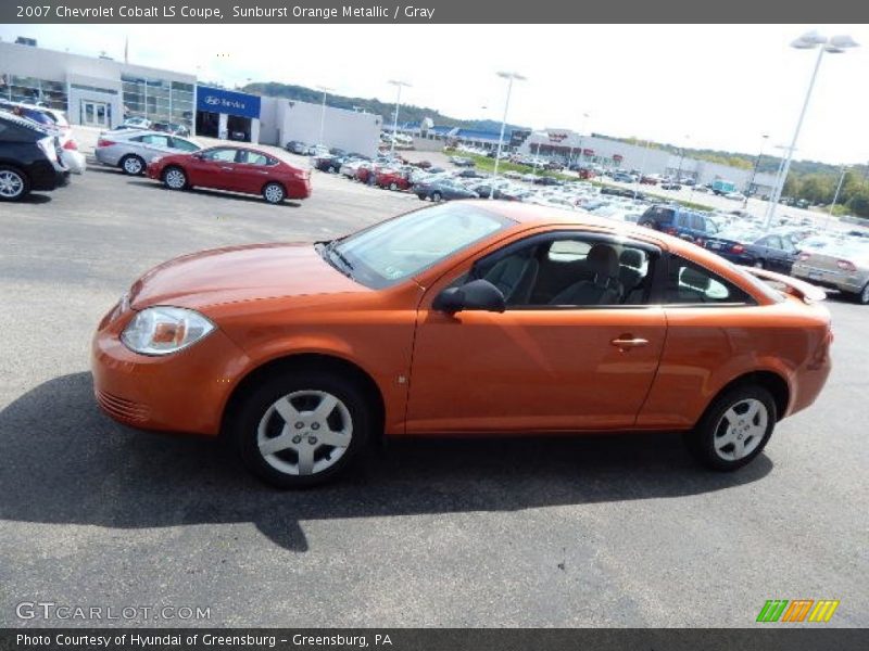 Sunburst Orange Metallic / Gray 2007 Chevrolet Cobalt LS Coupe