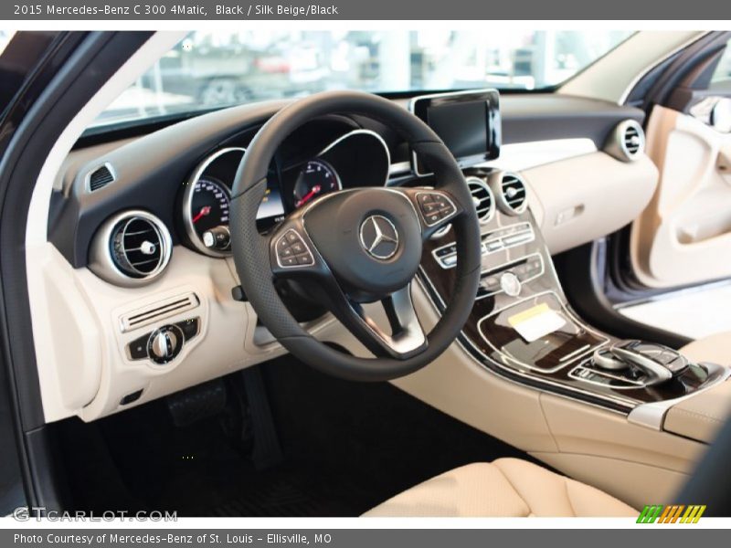 Black / Silk Beige/Black 2015 Mercedes-Benz C 300 4Matic