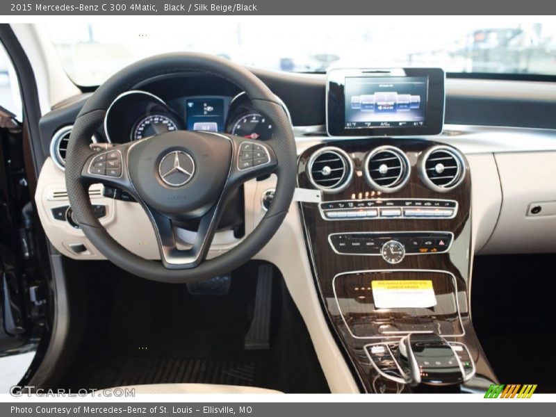 Black / Silk Beige/Black 2015 Mercedes-Benz C 300 4Matic