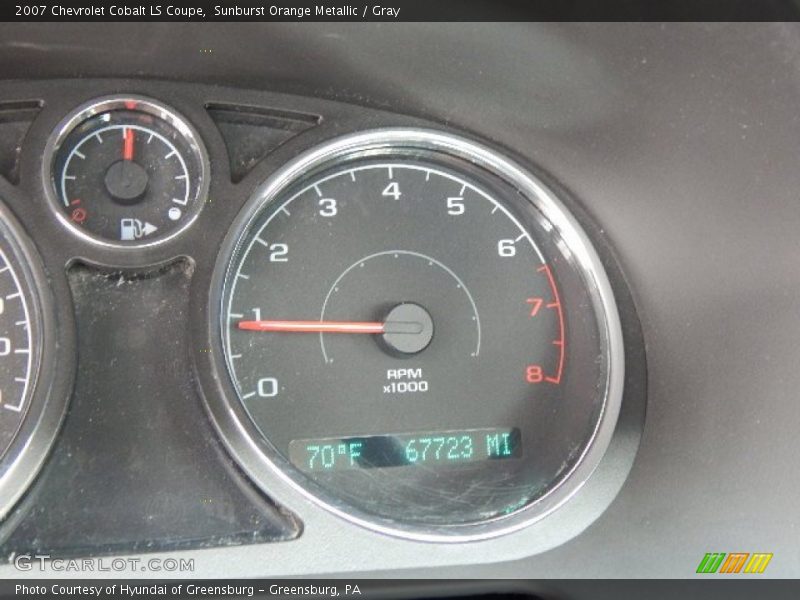Sunburst Orange Metallic / Gray 2007 Chevrolet Cobalt LS Coupe