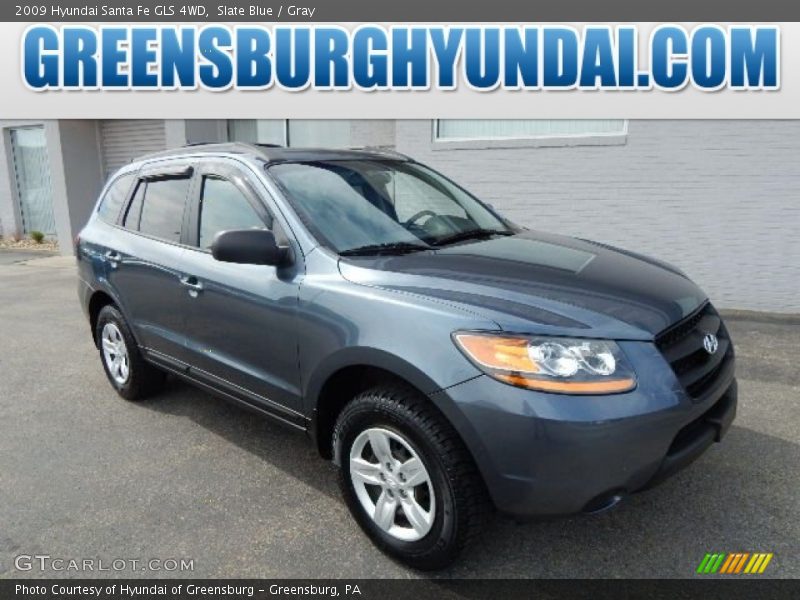 Slate Blue / Gray 2009 Hyundai Santa Fe GLS 4WD