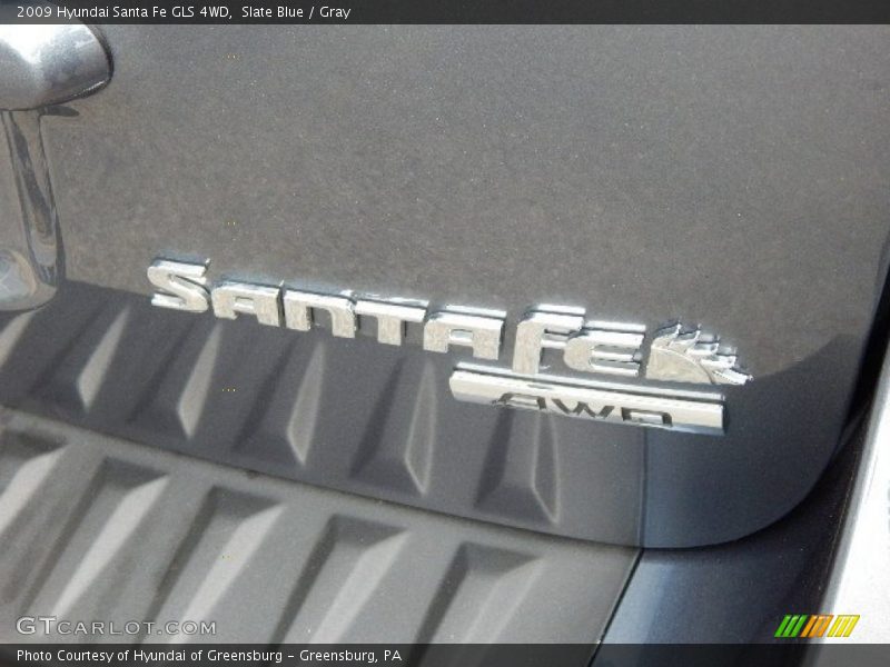 Slate Blue / Gray 2009 Hyundai Santa Fe GLS 4WD