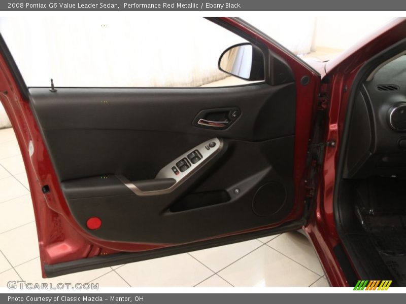 Performance Red Metallic / Ebony Black 2008 Pontiac G6 Value Leader Sedan