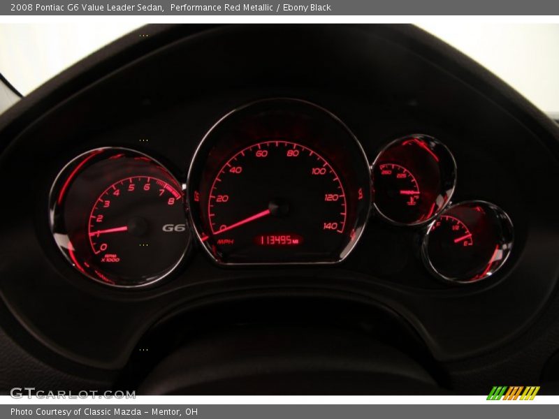 Performance Red Metallic / Ebony Black 2008 Pontiac G6 Value Leader Sedan