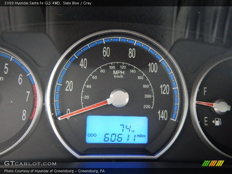 Slate Blue / Gray 2009 Hyundai Santa Fe GLS 4WD