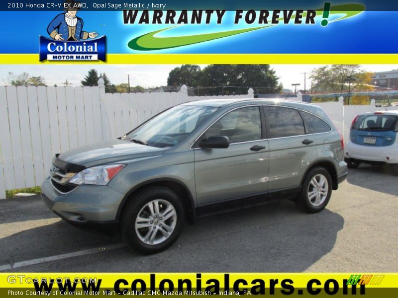 Opal Sage Metallic / Ivory 2010 Honda CR-V EX AWD