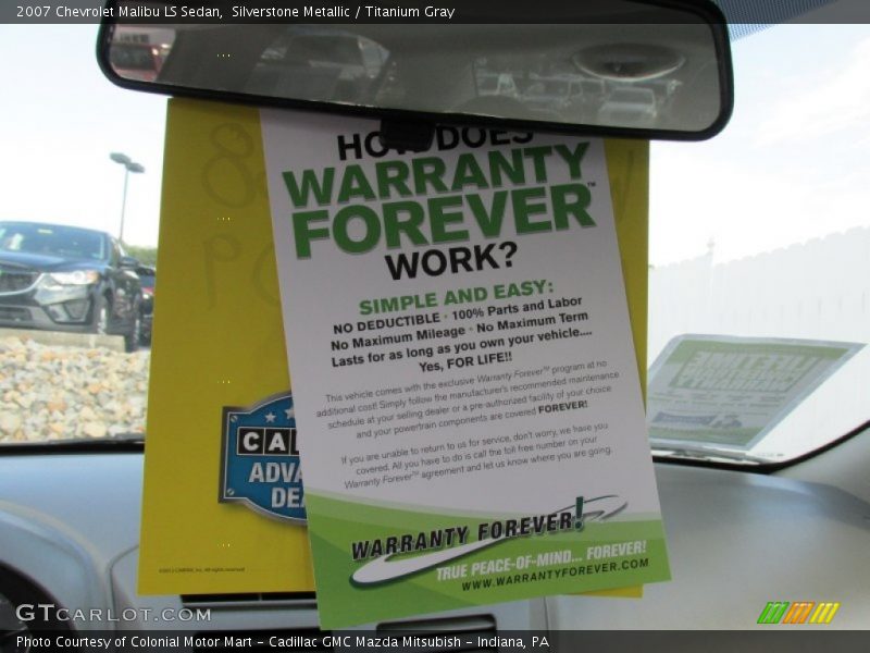Silverstone Metallic / Titanium Gray 2007 Chevrolet Malibu LS Sedan