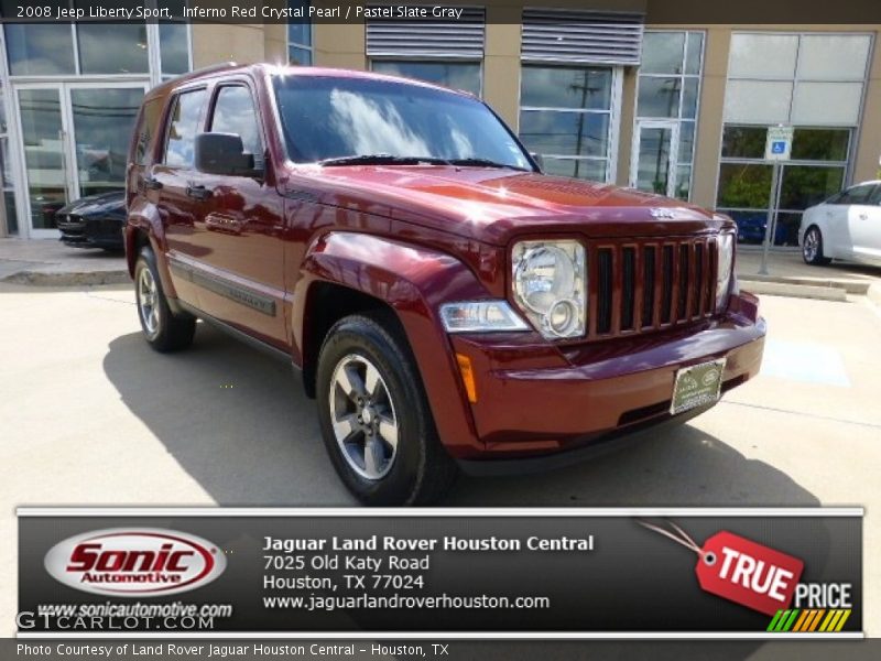 Inferno Red Crystal Pearl / Pastel Slate Gray 2008 Jeep Liberty Sport