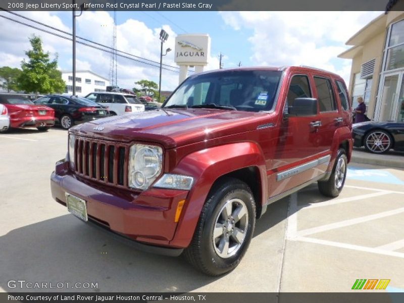 Inferno Red Crystal Pearl / Pastel Slate Gray 2008 Jeep Liberty Sport
