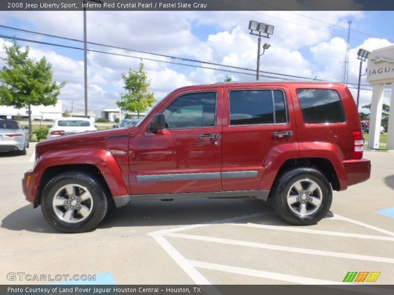 Inferno Red Crystal Pearl / Pastel Slate Gray 2008 Jeep Liberty Sport