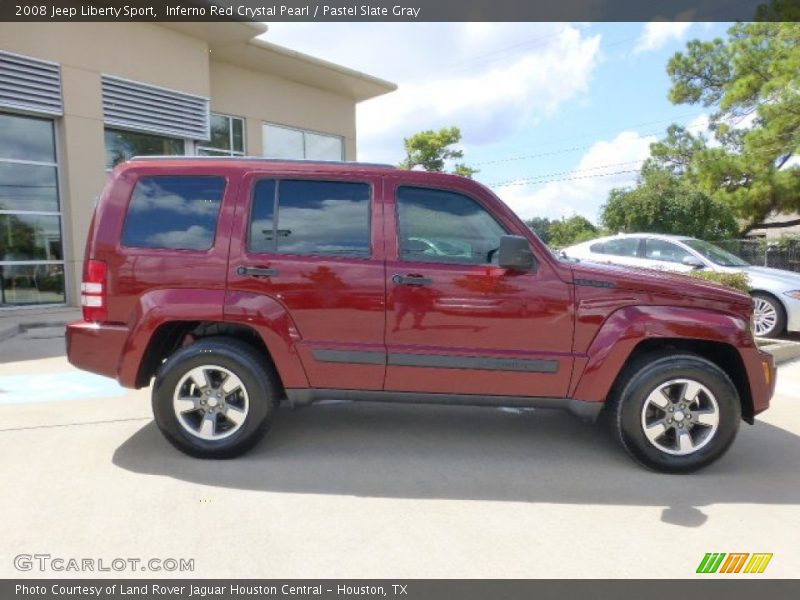 Inferno Red Crystal Pearl / Pastel Slate Gray 2008 Jeep Liberty Sport
