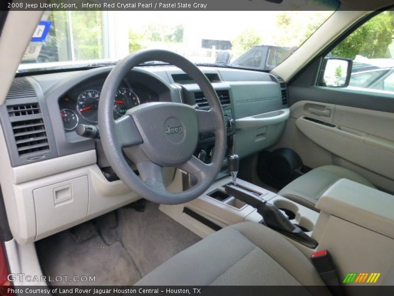 Inferno Red Crystal Pearl / Pastel Slate Gray 2008 Jeep Liberty Sport