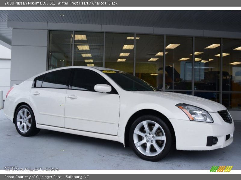 Winter Frost Pearl / Charcoal Black 2008 Nissan Maxima 3.5 SE