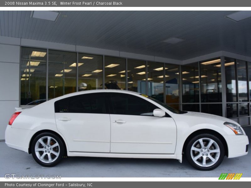 Winter Frost Pearl / Charcoal Black 2008 Nissan Maxima 3.5 SE