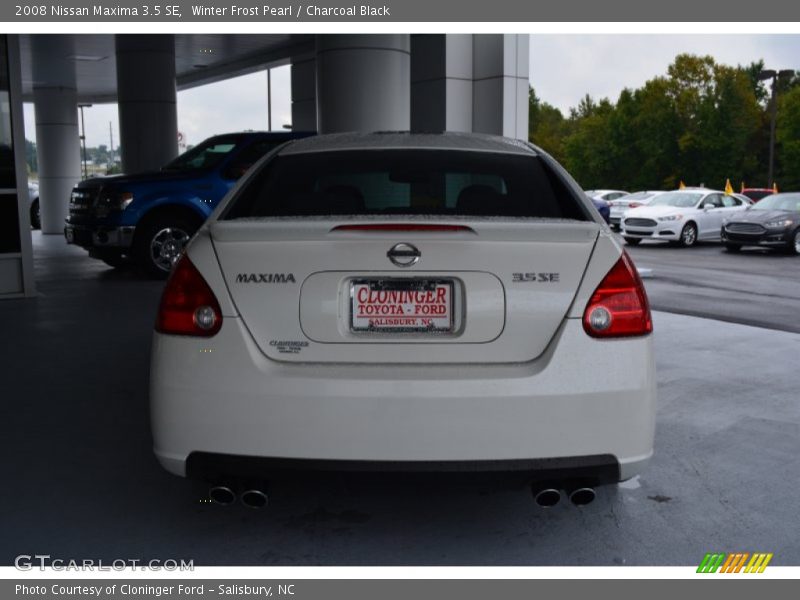 Winter Frost Pearl / Charcoal Black 2008 Nissan Maxima 3.5 SE