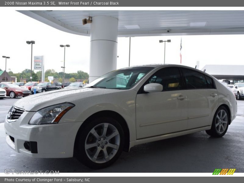 Winter Frost Pearl / Charcoal Black 2008 Nissan Maxima 3.5 SE