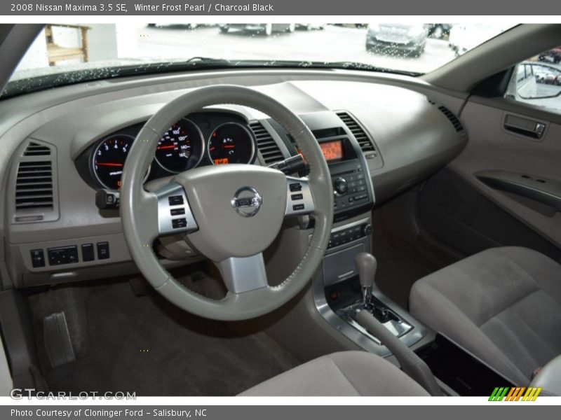 Winter Frost Pearl / Charcoal Black 2008 Nissan Maxima 3.5 SE