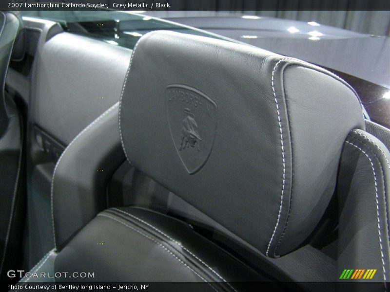 2007 Lamborghini Gallardo Spyder, Grey Metallic / Black, Seat Closeup - 2007 Lamborghini Gallardo Spyder