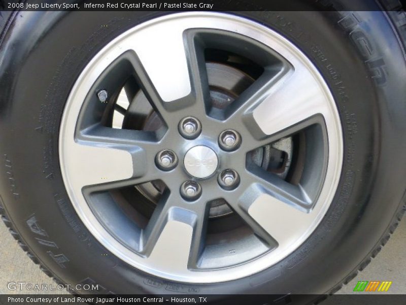 Inferno Red Crystal Pearl / Pastel Slate Gray 2008 Jeep Liberty Sport