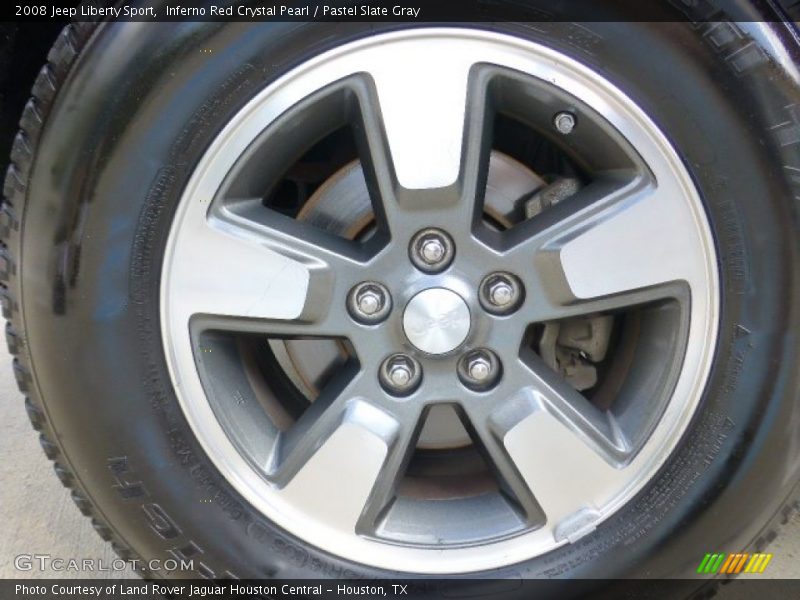 Inferno Red Crystal Pearl / Pastel Slate Gray 2008 Jeep Liberty Sport