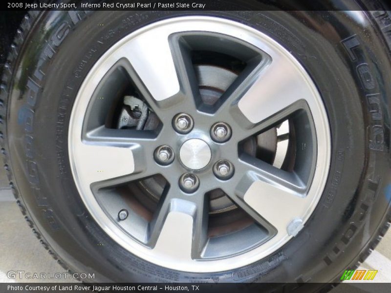 Inferno Red Crystal Pearl / Pastel Slate Gray 2008 Jeep Liberty Sport
