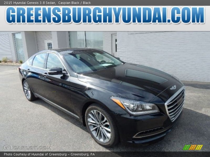 Caspian Black / Black 2015 Hyundai Genesis 3.8 Sedan