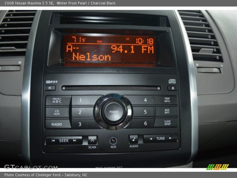 Winter Frost Pearl / Charcoal Black 2008 Nissan Maxima 3.5 SE