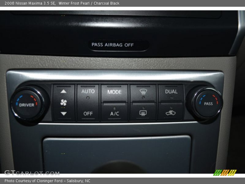Winter Frost Pearl / Charcoal Black 2008 Nissan Maxima 3.5 SE