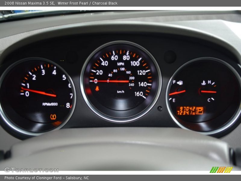 Winter Frost Pearl / Charcoal Black 2008 Nissan Maxima 3.5 SE