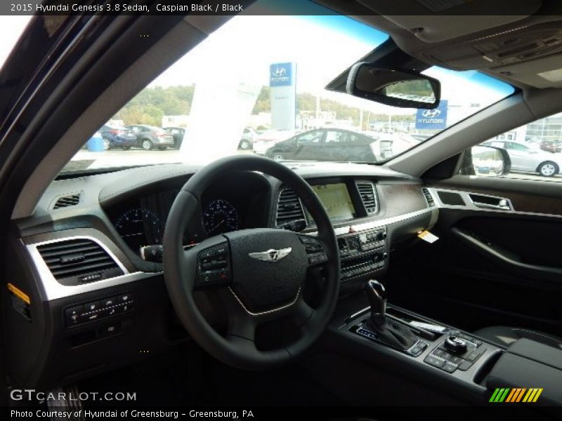 Caspian Black / Black 2015 Hyundai Genesis 3.8 Sedan