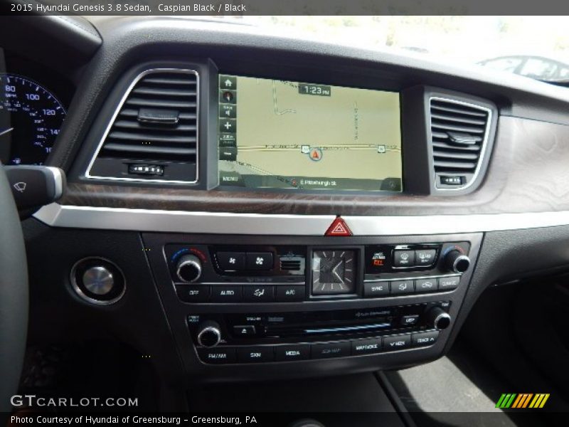 Caspian Black / Black 2015 Hyundai Genesis 3.8 Sedan