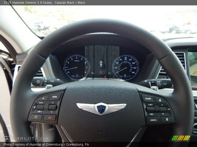 Caspian Black / Black 2015 Hyundai Genesis 3.8 Sedan