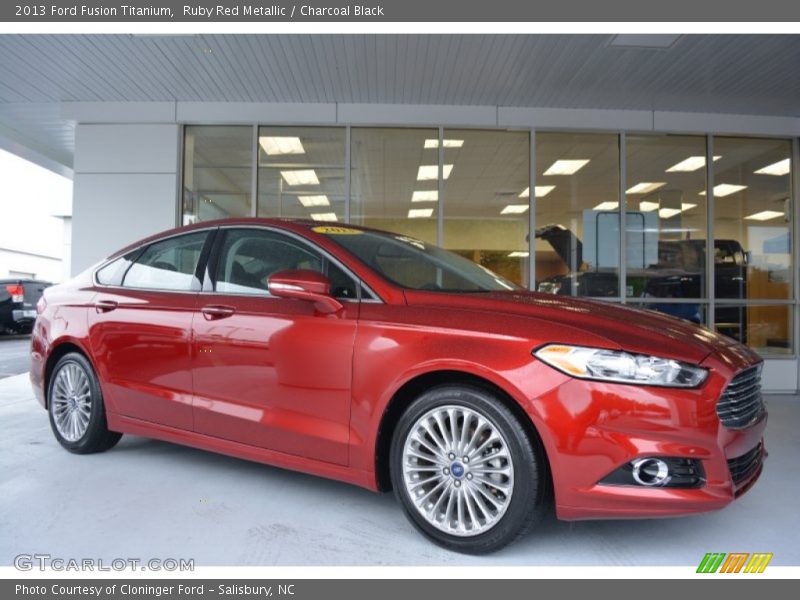 Ruby Red Metallic / Charcoal Black 2013 Ford Fusion Titanium