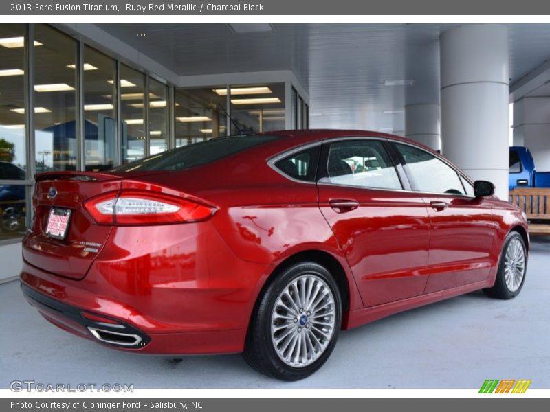 Ruby Red Metallic / Charcoal Black 2013 Ford Fusion Titanium