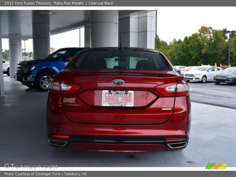 Ruby Red Metallic / Charcoal Black 2013 Ford Fusion Titanium