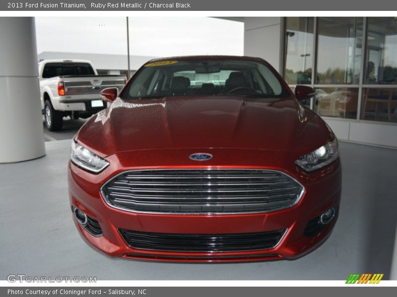 Ruby Red Metallic / Charcoal Black 2013 Ford Fusion Titanium