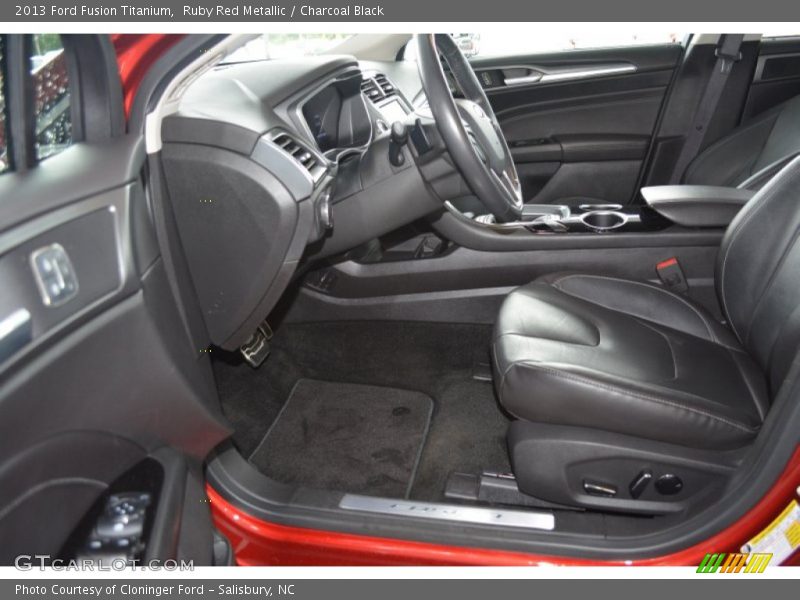 Ruby Red Metallic / Charcoal Black 2013 Ford Fusion Titanium