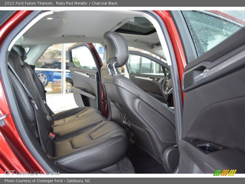 Ruby Red Metallic / Charcoal Black 2013 Ford Fusion Titanium