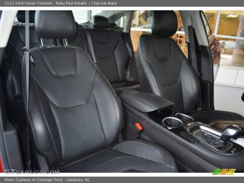 Ruby Red Metallic / Charcoal Black 2013 Ford Fusion Titanium