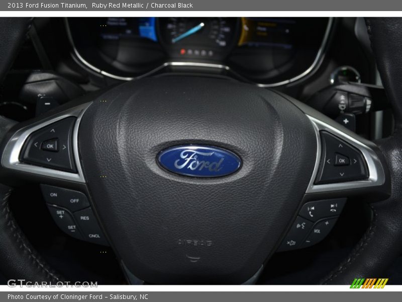 Ruby Red Metallic / Charcoal Black 2013 Ford Fusion Titanium