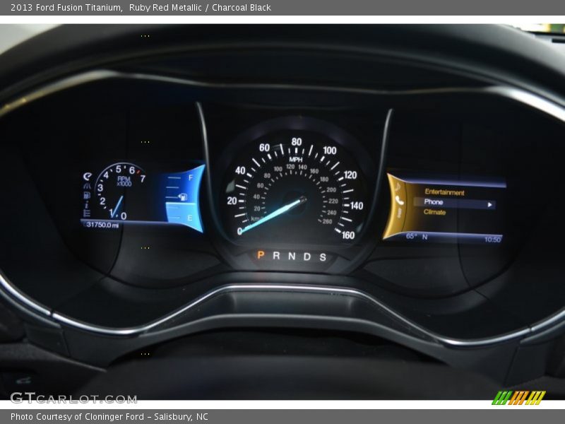Ruby Red Metallic / Charcoal Black 2013 Ford Fusion Titanium