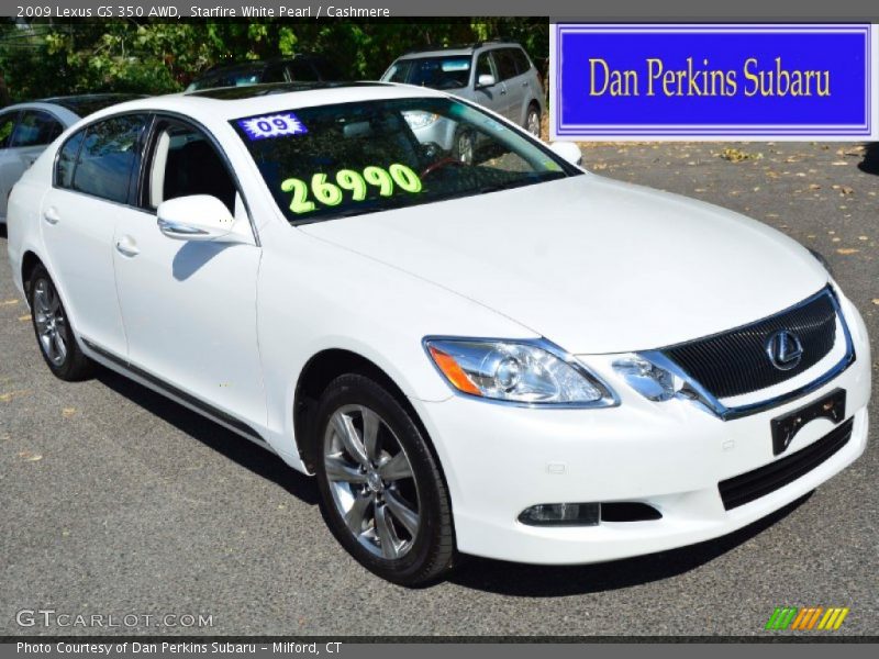 Starfire White Pearl / Cashmere 2009 Lexus GS 350 AWD