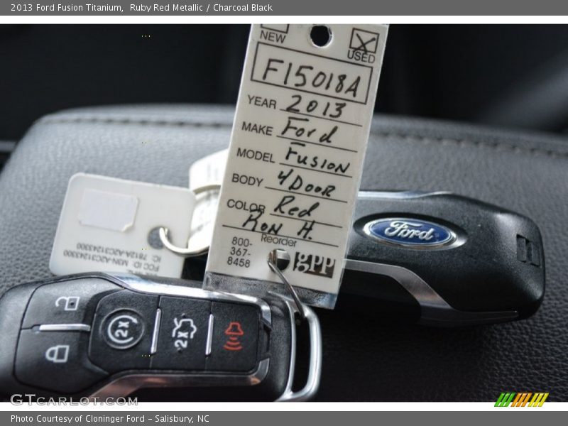 Ruby Red Metallic / Charcoal Black 2013 Ford Fusion Titanium