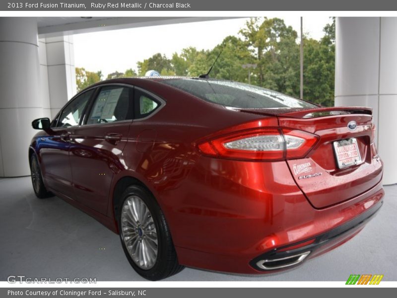 Ruby Red Metallic / Charcoal Black 2013 Ford Fusion Titanium
