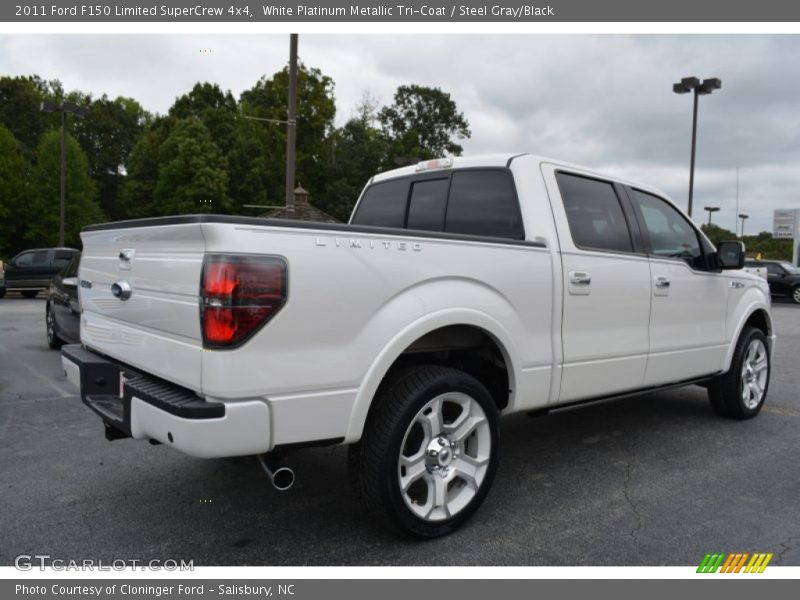 White Platinum Metallic Tri-Coat / Steel Gray/Black 2011 Ford F150 Limited SuperCrew 4x4