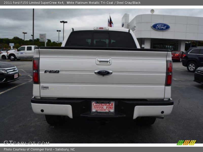 White Platinum Metallic Tri-Coat / Steel Gray/Black 2011 Ford F150 Limited SuperCrew 4x4