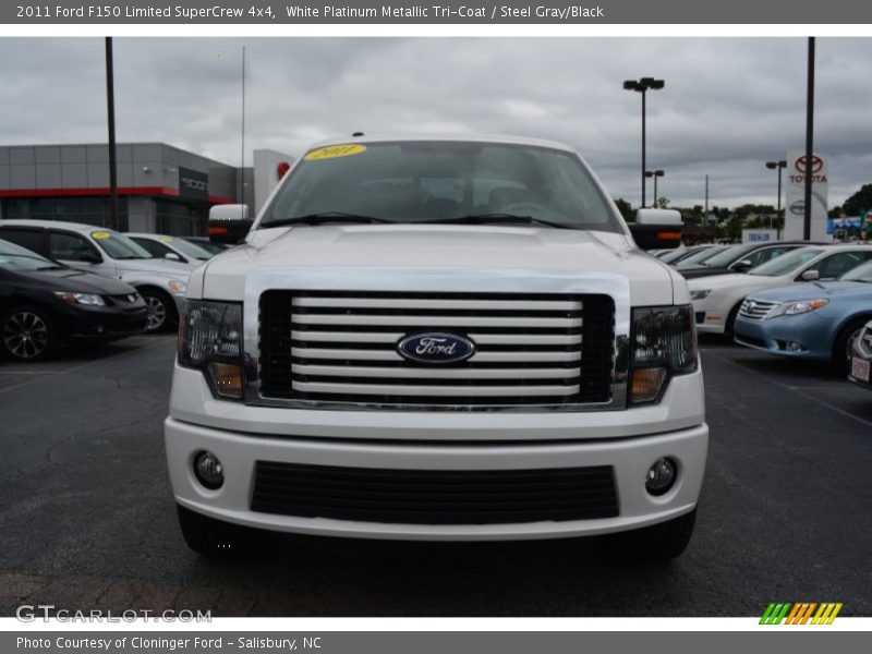 White Platinum Metallic Tri-Coat / Steel Gray/Black 2011 Ford F150 Limited SuperCrew 4x4