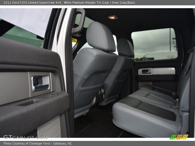 White Platinum Metallic Tri-Coat / Steel Gray/Black 2011 Ford F150 Limited SuperCrew 4x4