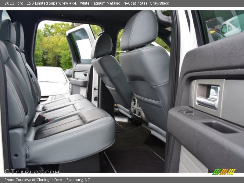 White Platinum Metallic Tri-Coat / Steel Gray/Black 2011 Ford F150 Limited SuperCrew 4x4