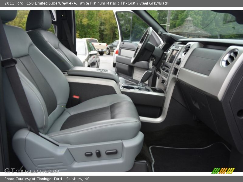 White Platinum Metallic Tri-Coat / Steel Gray/Black 2011 Ford F150 Limited SuperCrew 4x4